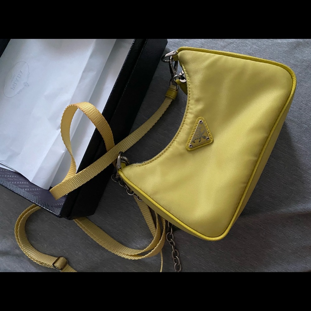 Yellow Nylon Mini Bag
